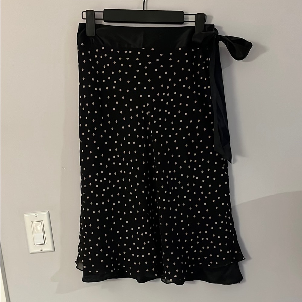 Silk Black w/tan Polka Dot Women's Skirt